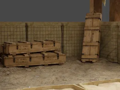 Military Trench Tower 3D model