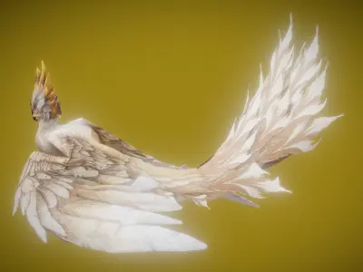 Feather Low-poly 3D model
