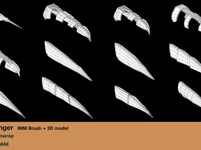 33 Claw Finger Low-poly 3D model