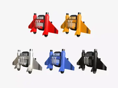 05 Jetpack Low Poly C Collection - SciFi Character Design 