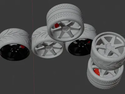 VOLK Racing TE37 Rim Free 3D model