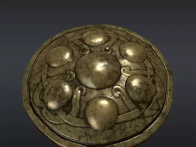 Shield Gallic Vercingetorix Free low-poly 3D model