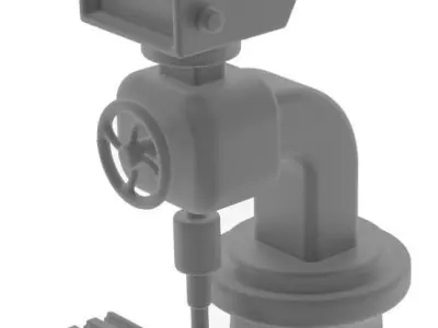 Milling Machine Low-poly 3D model