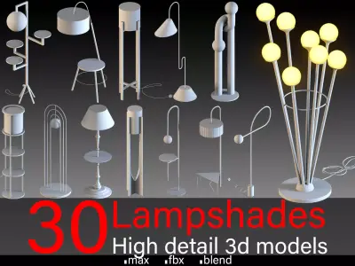 30- Lampshades 3D model