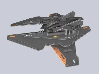 Low poly spacecraft Low-poly 3D model