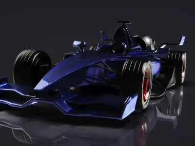 Formula racing car 3D model