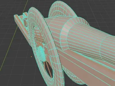 WW1-Cannon Ball Low-poly 3D model