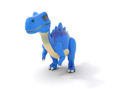 Stegosaurus Dinosaur Model Pack with PBR Textures Low-poly 3D model