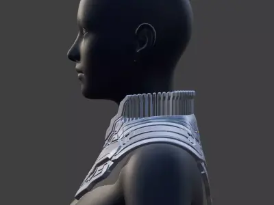 Quantum Ribbed Gorget 3D print model
