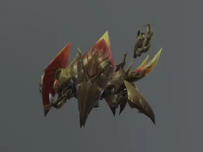 Golden Knight Spider Low-poly 3D model