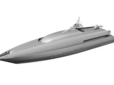 100 Meter Mega Yacht 3D model