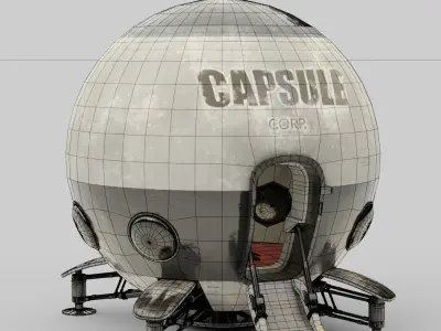 Capsule Corp Space Pod 3D model
