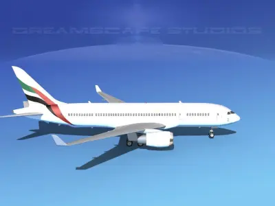 Boeing 787-8 Emirates 3D model