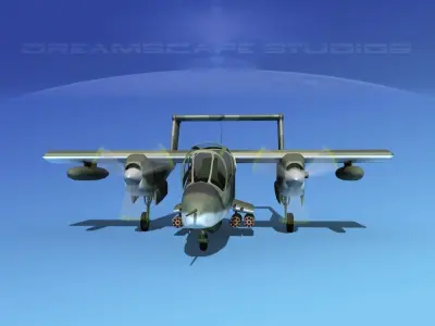 Rockwell OV-10 Bronco USAF 3 3D model