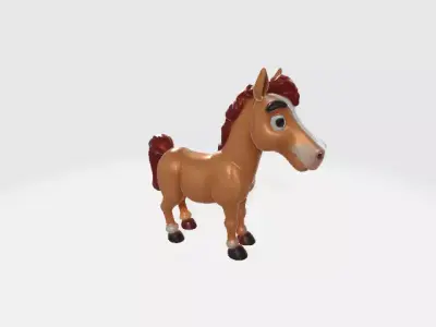 Cartoon horse 3D model