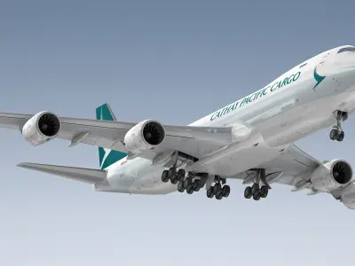 Boeing 747-8F Cathay Pacific Cargo 3D model purchase
