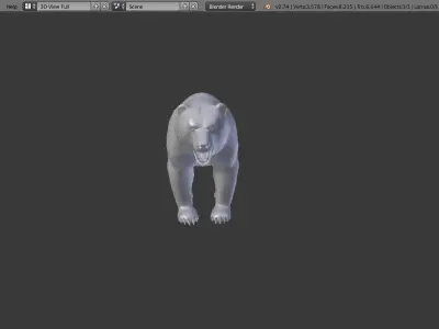 Bear Mid-Poly Free 3D model