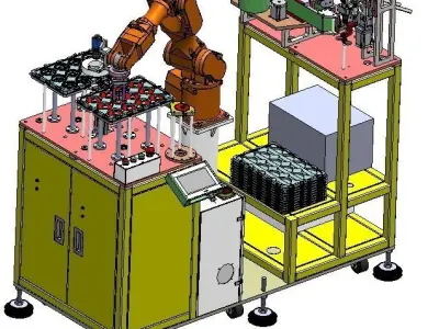 PCB board bracket automatic assembly machine 3D model