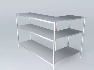 Kit229 shelf Inox 3 Plans in L by Alex Marques Free 3D model