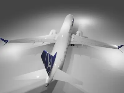 LOT Polish Airlines Boeing 737 MAX 8 3D Model  Low-poly 3D model