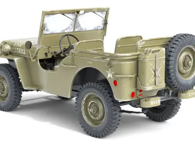 Willys military jeep 3D model
