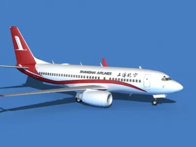 Boeing 737 MAX 7 Shanghai Airlines 3D model