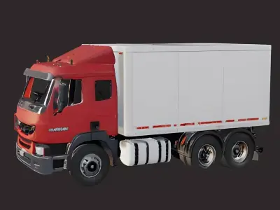 commerical big delivery truck 3D print model