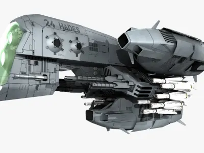 Cerberus Space Drone Low-poly 3D model