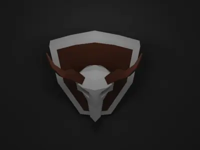 Goat Skull Low-Poly Free low-poly 3D model