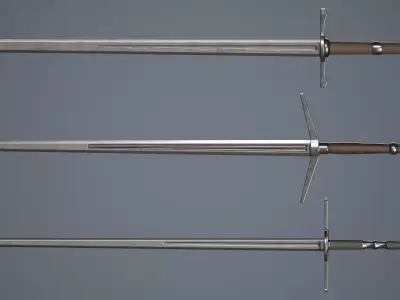 Two-handed swords Low-poly 3D model