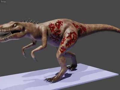 10 Game Ready Animated Creatures Low-poly 3D model