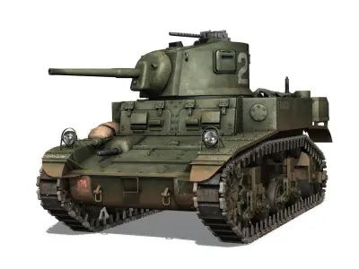 M3A1 Light Tank Stuart  156700 3D model
