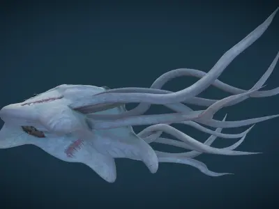 Ancient Deep Sea Creature Low-poly 3D model
