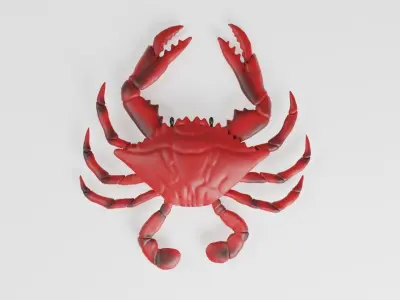 toy crab  Low-poly 3D model