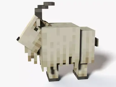 Minecraft Goat Low-poly 3D model