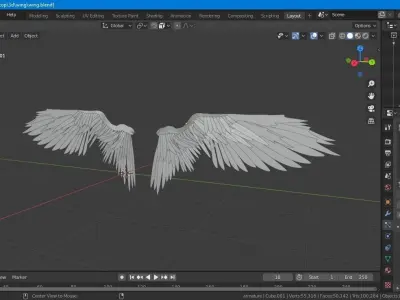 angel wings 3D model