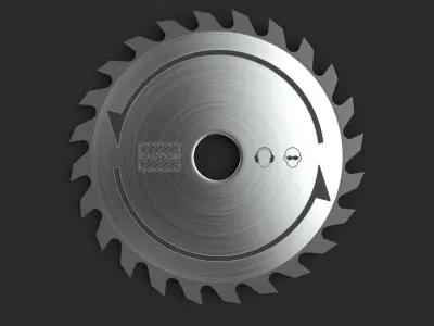 Saw - circular sawblade Low-poly 3D model