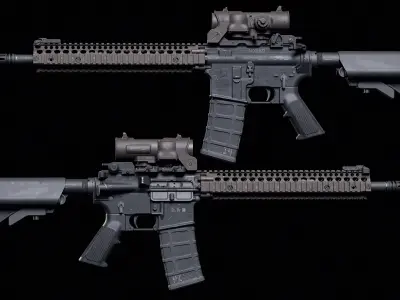 M4 Block II Low-poly 3D model