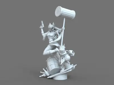 Harley Quinn from Batman DC Comics STL collectibles 3D print model