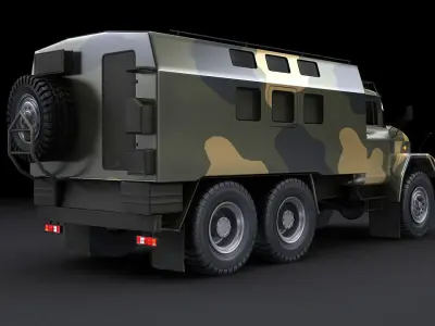truck military vehicle 3D model
