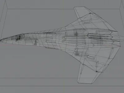 Lockheed NGAD deux - concept fighter Low-poly 3D model