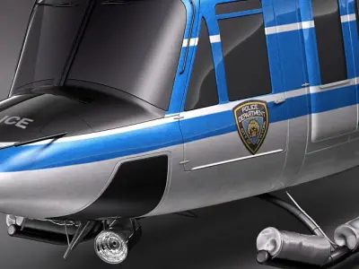Bell 412 Police Copter 3D model