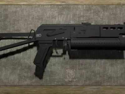PP-19 Bizon Low-poly 3D model