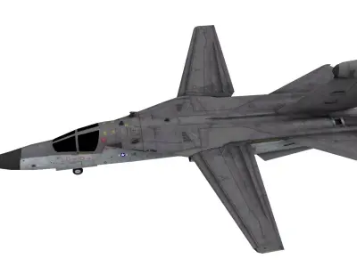 Lowpoly EF-111A Raven Aircraft 3D Model Low-poly 3D model