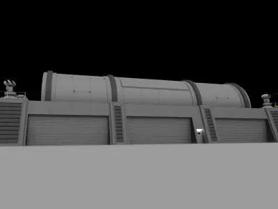 Futuristic Military Armory 3D model