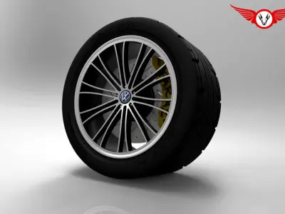 Volkswagen wheel Free 3D model