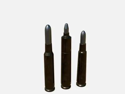 Bullets Mondragon and Mauser Low-poly 3D model