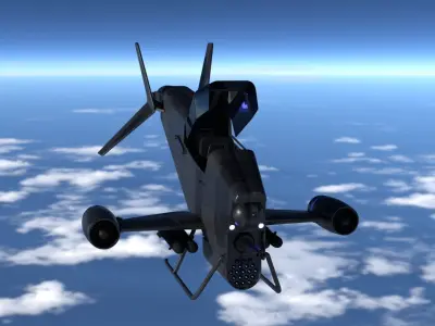 Sci-fi spacecraft 3D model