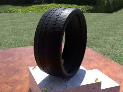 ORTAS TIRE NO 46 GAME READY Low-poly 3D model