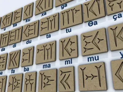 Persian Cuneiform Blocks 3D model